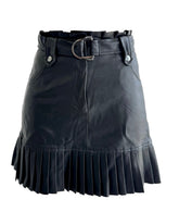 Zara black leather skirt